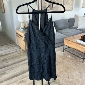Silence + Noise Black Lace Mini Dress Urban Outfitters